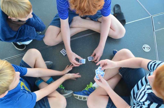 playing cards with kids in vegas